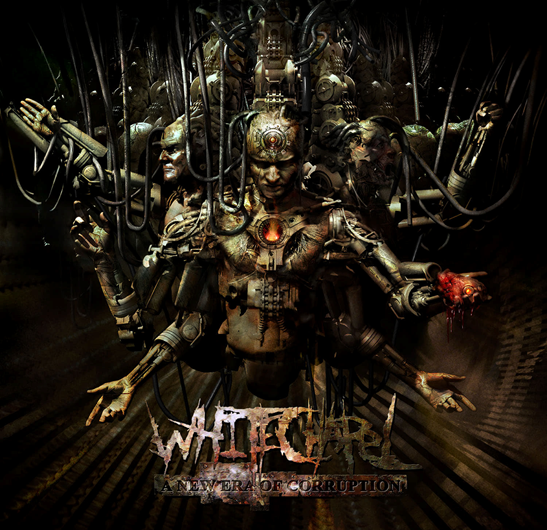 LE CYBORG : On peut ègalement avoir cette impression de dèpassement, voire même de reniement, de la condition humaine sur l'artwork de l'album « A New Era Of Corruption »  du groupe WHITECHAPEL avec cet être à  4 bras qui tient son cÅ“ur dans sa main. Mais un cyborg qui perdrait tout ce qui le rattache au genre humain, ne devient-il pas alors un simple robot ? La rèponse est oui comme le dèclame Phil Bozeman dans le titre « Necromechanical » :  « This is reality, I am a machine ».